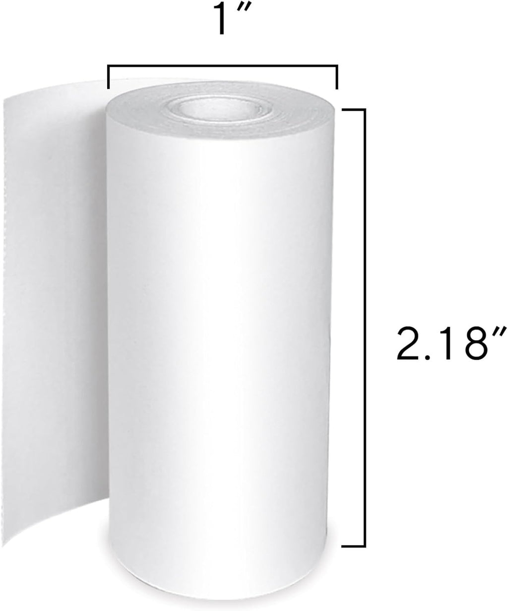Mini Thermal Printer Paper – 5 Rolls (3 Self-Adhesive Sticker + 2 Thermal Paper Rolls, 57Mm / 2.18 for Portable Wireless Printer, Labels, Photos, Crafts, Bpa-Free Inkless Paper, White